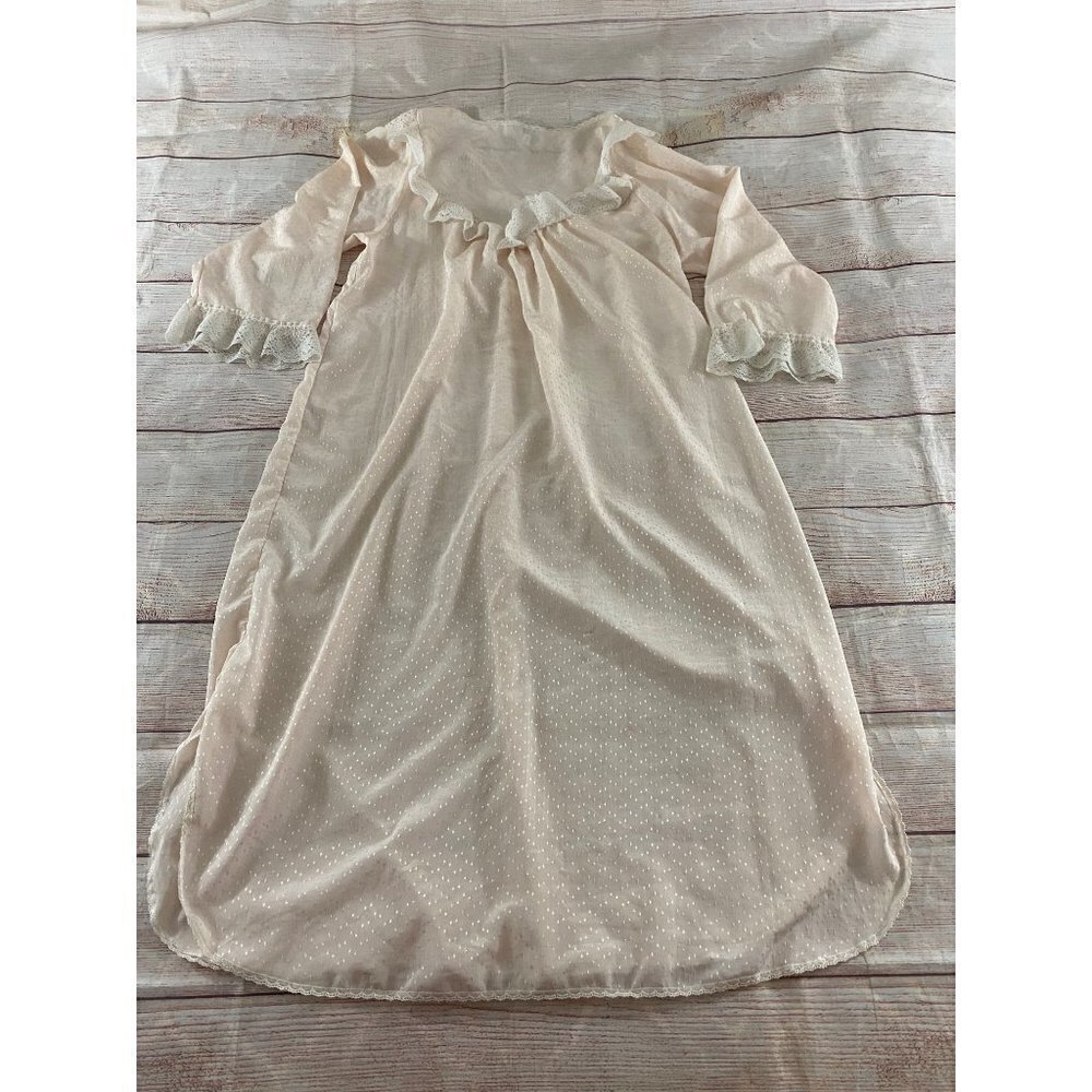 Vintage Christian Dior X Neiman Marcus Lace Trim Night Gown - Medium - Picture 12 of 14